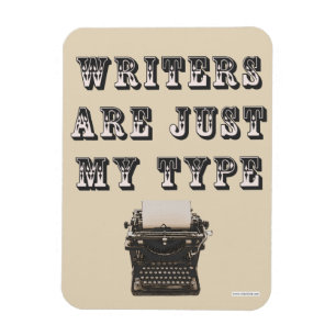 Freche Schriftsteller sind mein Typ Slogan Magnet