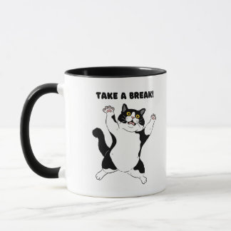 Freche schwarze Katzen-Kaffeetasse – Erinnerung, e Tasse