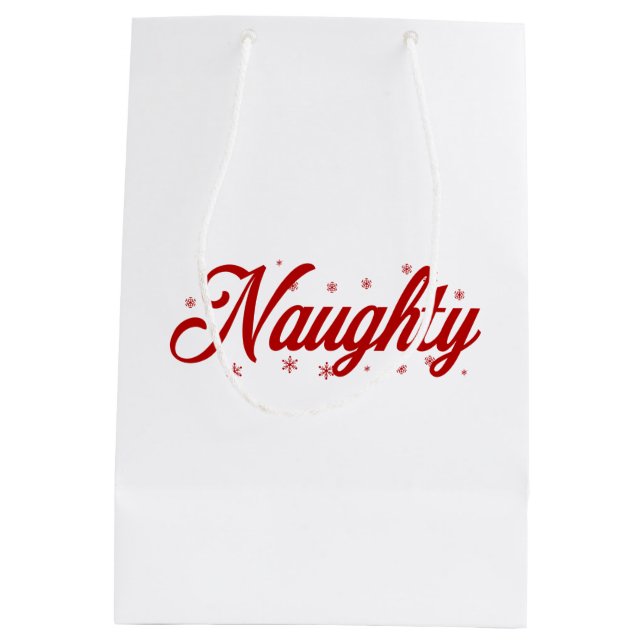 Freche Weihnachtspaare Mittlere Geschenktüte (Rückseite)