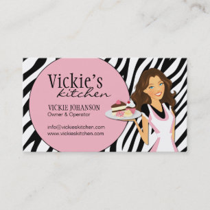 Freche Zebra-Druck-Bäckerei-Visitenkarte Visitenkarte