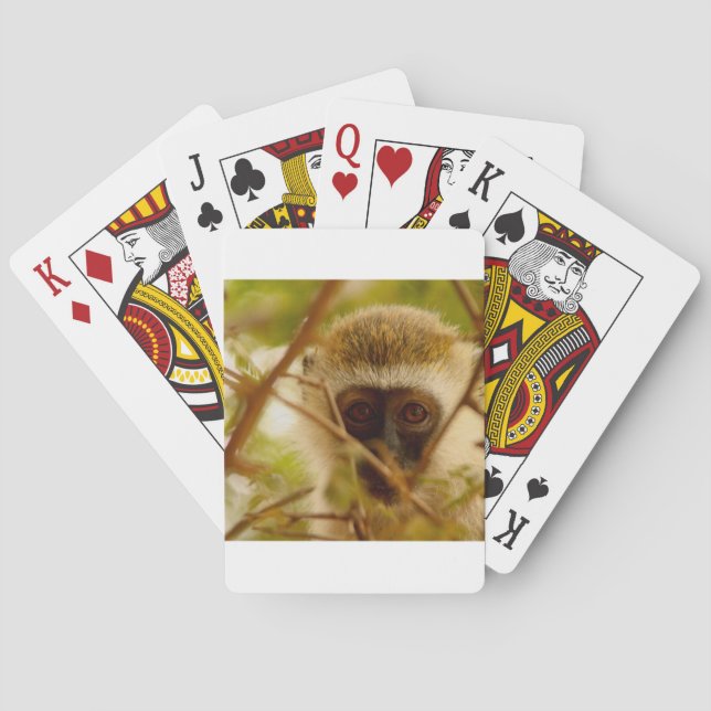 Frecher Affe. Spielkarten (Rückseite)