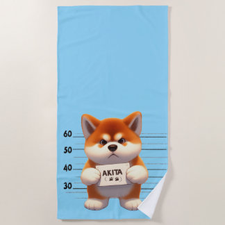 Frecher Akita Strandtuch
