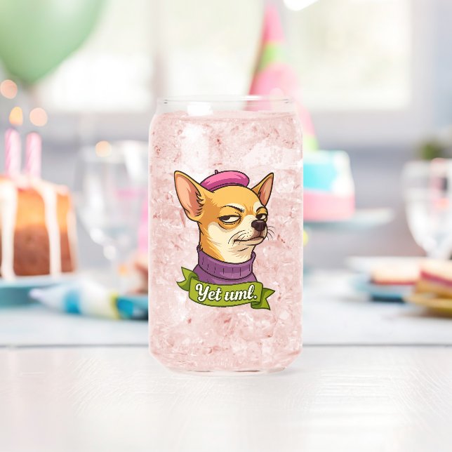 Frecher Chihuahua-Aufkleber  Dosenglas (Insitu (Geburtstag))