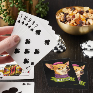 Frecher Chihuahua-Aufkleber Spielkarten