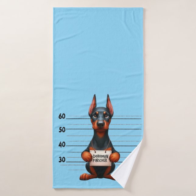 Frecher Dobermann Pinscher Badehandtuch (Badehandtuch)