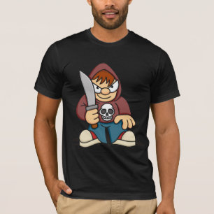 Frecher Junge mit Messer T-Shirt