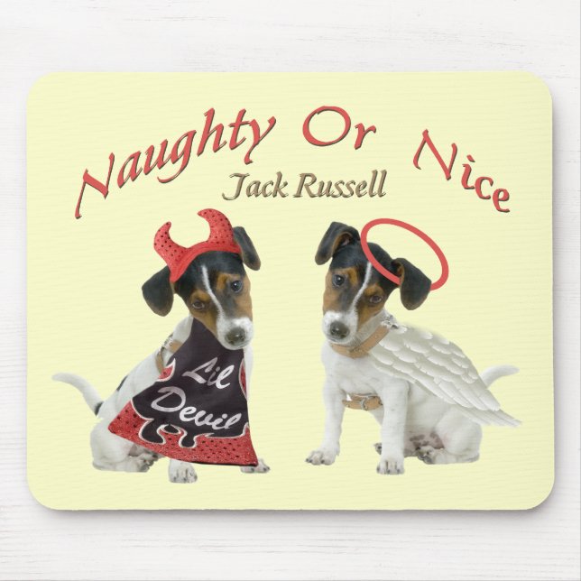 Frecher oder Nizza Jack-Russell-Terrier Mousepad (Vorne)