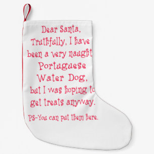 Frecher portugiesischer Wasser-Hund Kleiner Weihnachtsstrumpf