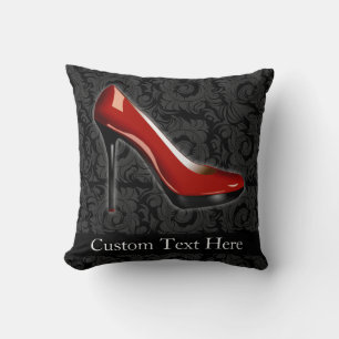 Frecher roter Schuh Kissen