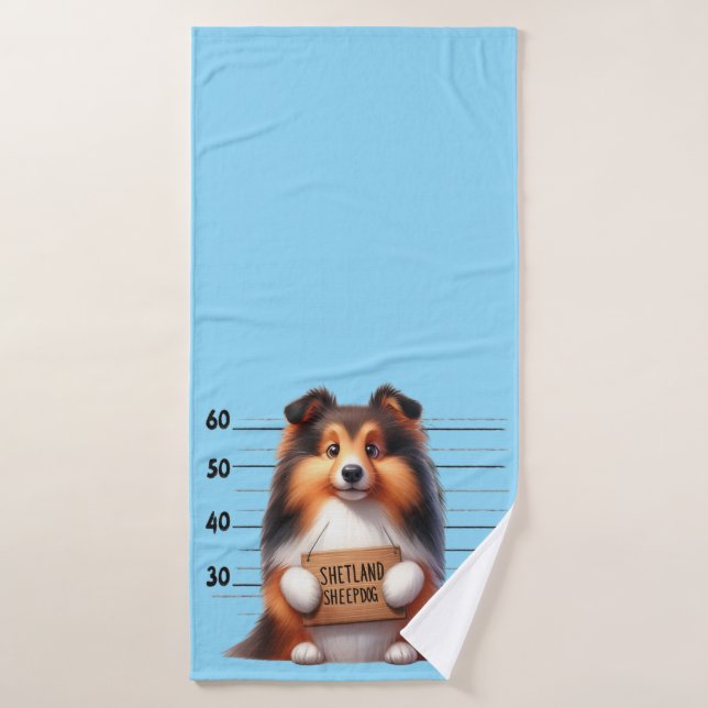 Frecher Shetland Sheepdog Badehandtuch (Badehandtuch)