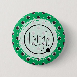 Frecher Tupfen-Lachen-Knopf - Grün Button