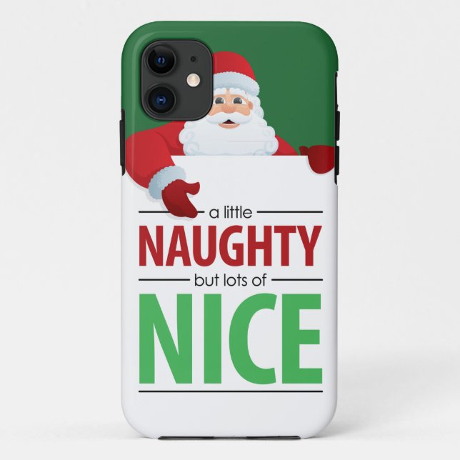 Frecher und Nizza iPhone 5 Fall Weihnachtsmanns Case-Mate iPhone Hülle (Rückseite)