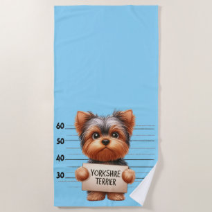 Frecher Yorkshire Terrier Strandtuch