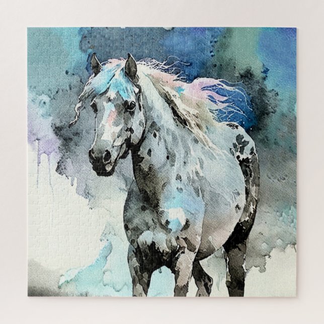 Freches Appaloosa-Stuten-Aquarell (Vertikal)