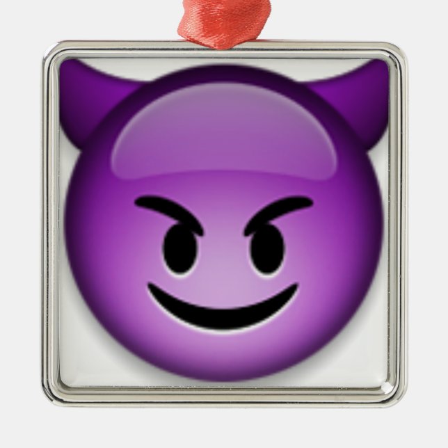 Freches Emoji stellen gegenüber Ornament Aus Metall (Vorne)