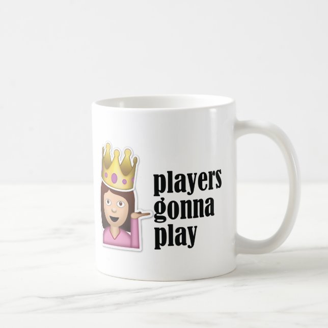 Freches Mädchen Emoji - Spieler, die gehen zu Kaffeetasse (Rechts)