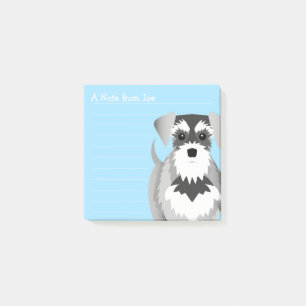 Freches Miniaturschnauzer-niedliches Blau Post-it Klebezettel