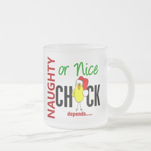 Freches oder Nizza Küken (Weihnachtsmannmütze) Mattglastasse (Rechts)