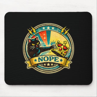 Freches Schwarzkatzen-Grafik mit Nein-Haltung für  Mousepad