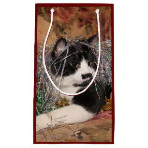 Freches Smokings-Miezekatze Weihnachten Kleine Geschenktüte