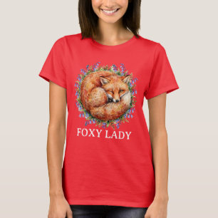  Freches Tier Kreisförmiges Blumenbeet-Fuchs T-Shirt