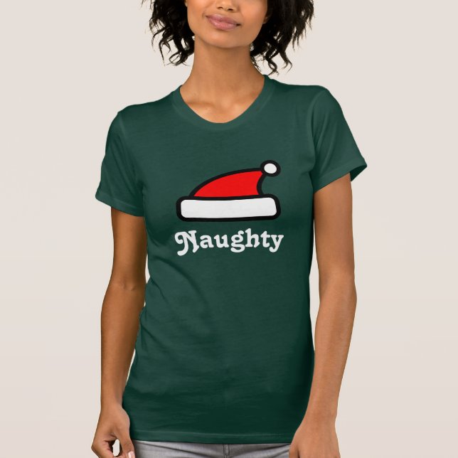 Freches Weihnachtsmann-Hutt-shirt für Frauen T-Shirt (Vorderseite)