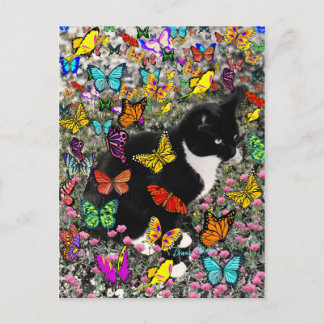 Freckles in Butterflies - Tux Kitty Cat Postkarte