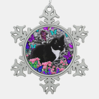 Freckles in den Schmetterlingen III, Schneeflocken Zinn-Ornament