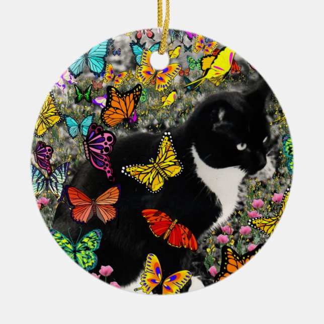 Freckles in den Schmetterlingen - Keramik Ornament (Vorne)