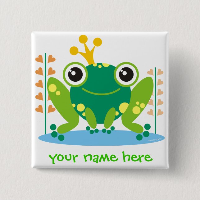 Fred der Froggy Button (Vorderseite)