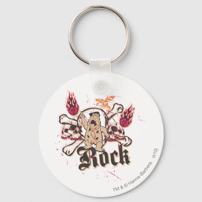 Fred Flintstone Rock Schlüsselanhänger (Vorderseite)