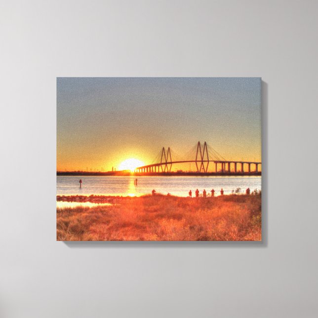 Fred Hartman Bridge Leinwanddruck (Vorderseite)