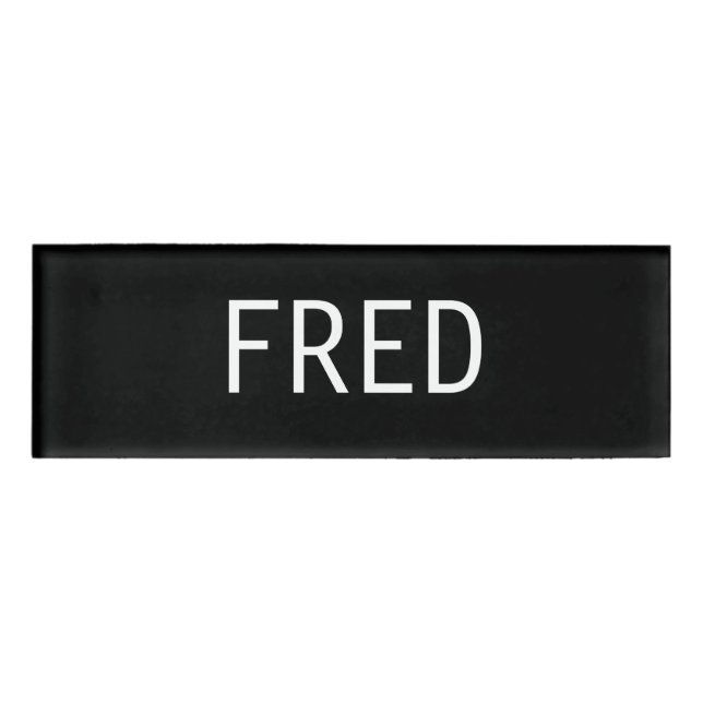 Fred-Namensschild Namenschild (Vorderseite)