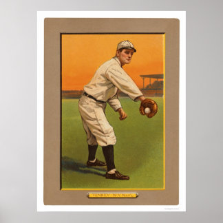 Fred Tenney Giants Baseball 1911 Poster