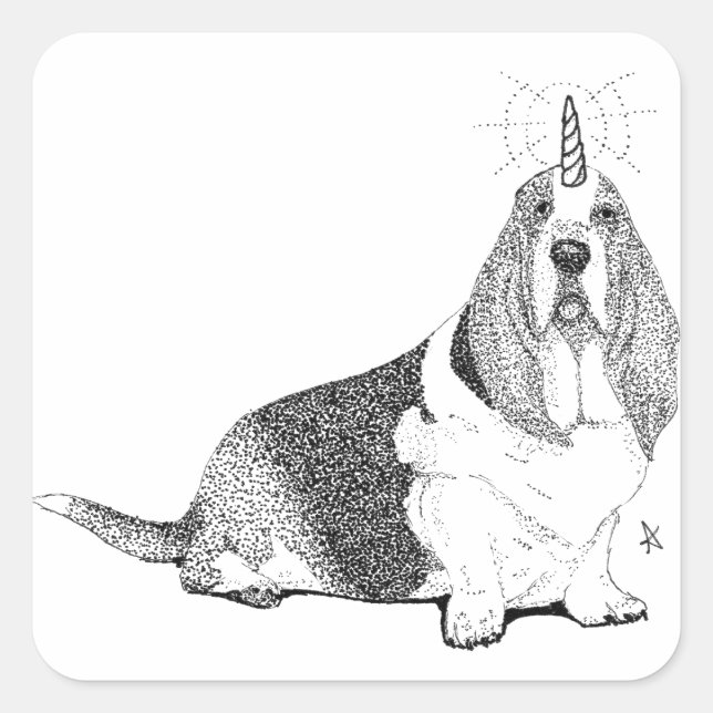 Fred the Bassetcorn Sticker (Vorderseite)