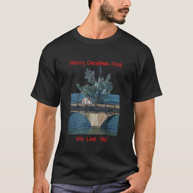 Fred the Tree Frohe Weihnachten Florida Keys 7 Mil T-Shirt (Vorderseite)