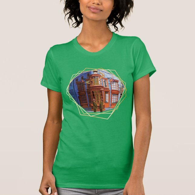 Fred und George bei Weasleys Wizard Wheezes T-Shirt (Vorderseite)