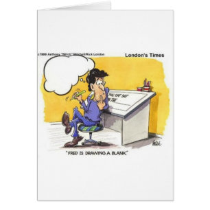 Fred Zeichnet Eine Leere Lustige Skurrile Cartoon-