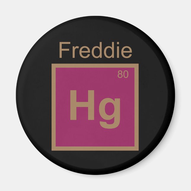 Freddie Hg (Merkur) Element Pun Magnet (Vorne)