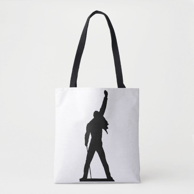 Freddie Mercury Pose Silhouette Tasche (Vorderseite)