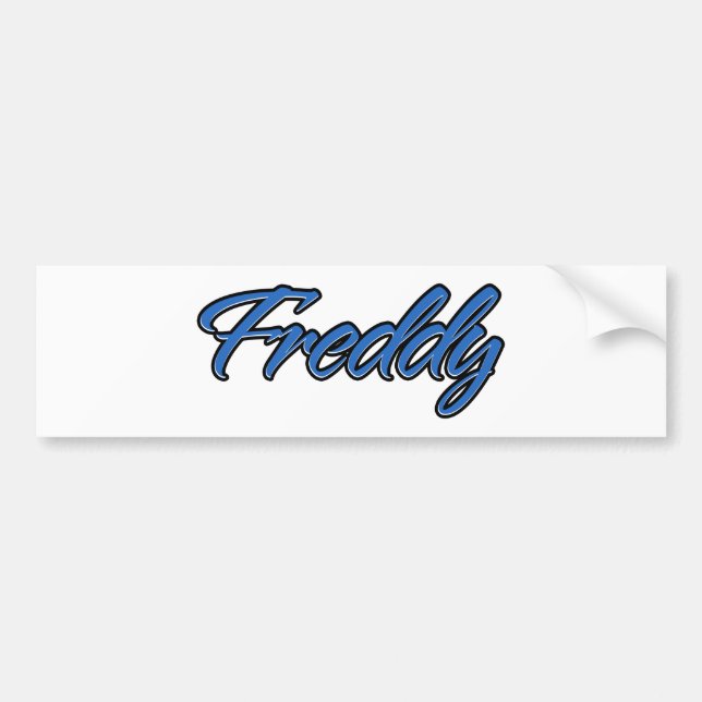 Freddy Name blue Aufkleber Sticker Autoaufkleber (Vorne)