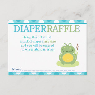 Freddy the Frog Baby Duwer Windel Raffenkarte Einladung