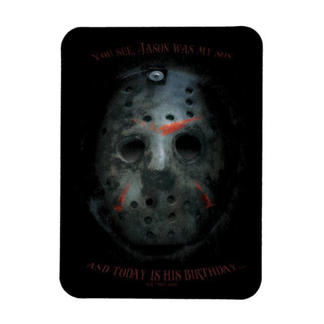 Freddy vs. Jason | Jason Mask Zitat Magnet (Vertikal)