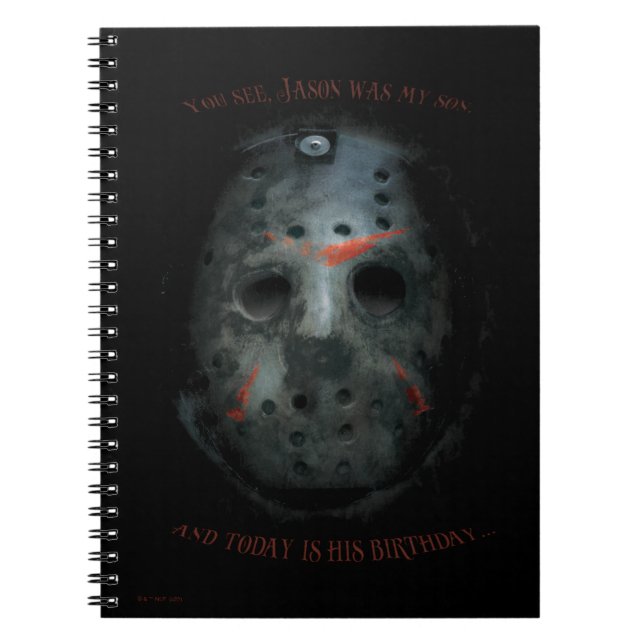 Freddy vs. Jason | Jason Mask Zitat Notizblock (Vorderseite)