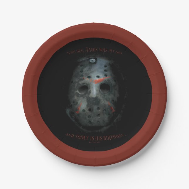 Freddy vs. Jason | Jason Mask Zitat Pappteller (Vorderseite)
