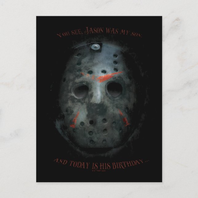 Freddy vs. Jason | Jason Mask Zitat Postkarte (Vorderseite)
