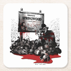 Freddy vs. Jason   Welcome to Springwood Rechteckiger Pappuntersetzer