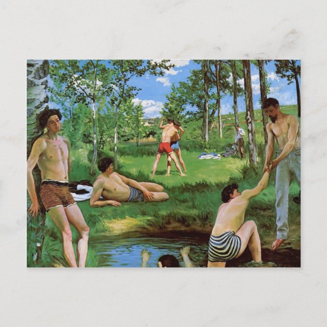 Frederic Bazille- Bathers (Sommerszene) Postkarte (Vorderseite)