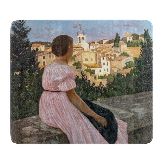 Frederic Bazille - Das rosa Kleid Schneidebrett (Vorderseite)