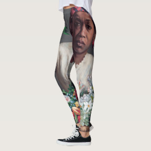 Frederic Bazille - Junge Frau mit Päonien Leggings